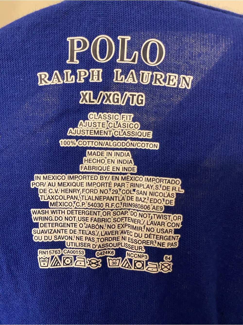 Polo by Ralph Lauren Royal Blue Short Sleeve Tee